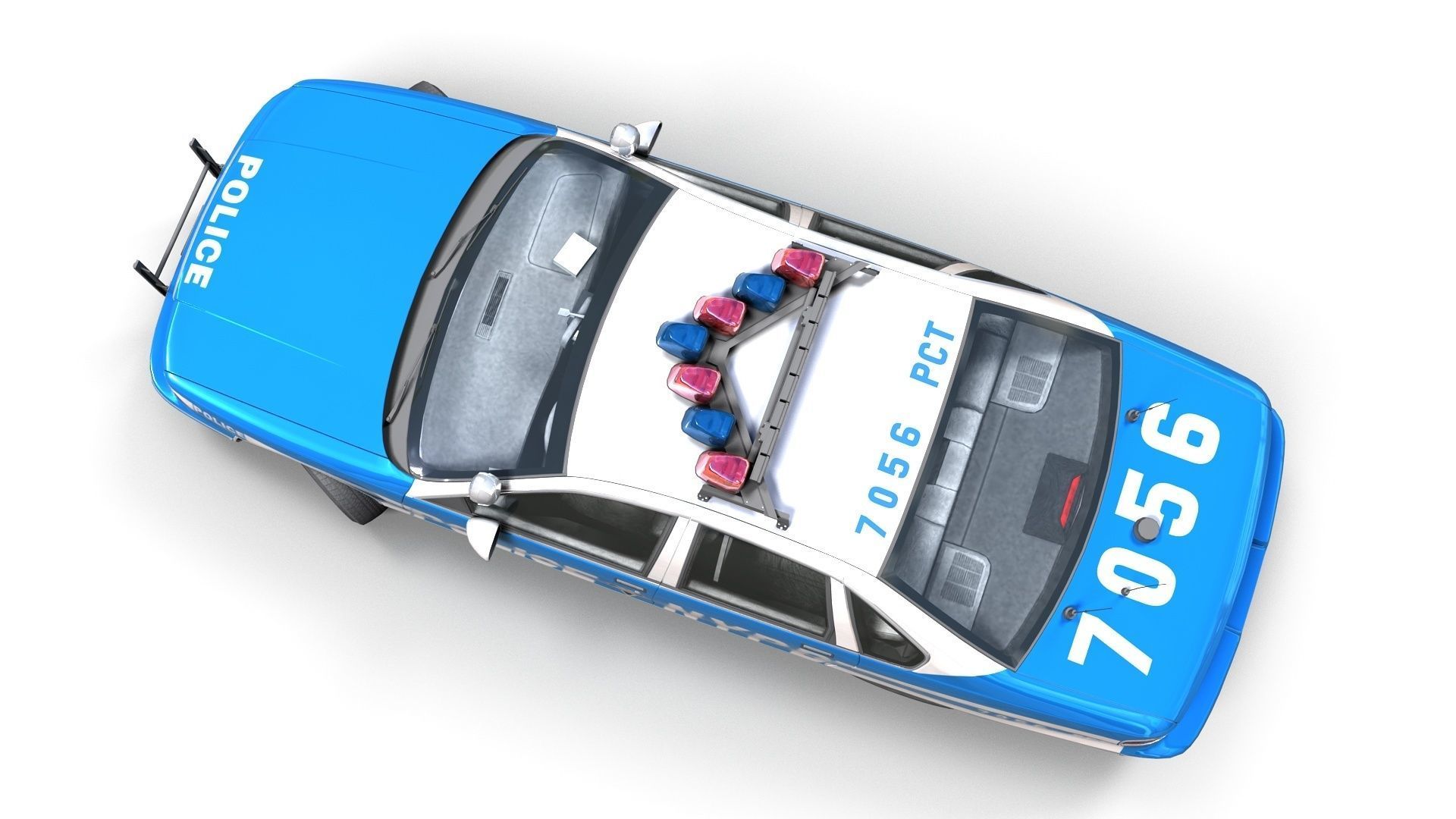 NYPD  police car Low-poly 3D model_4