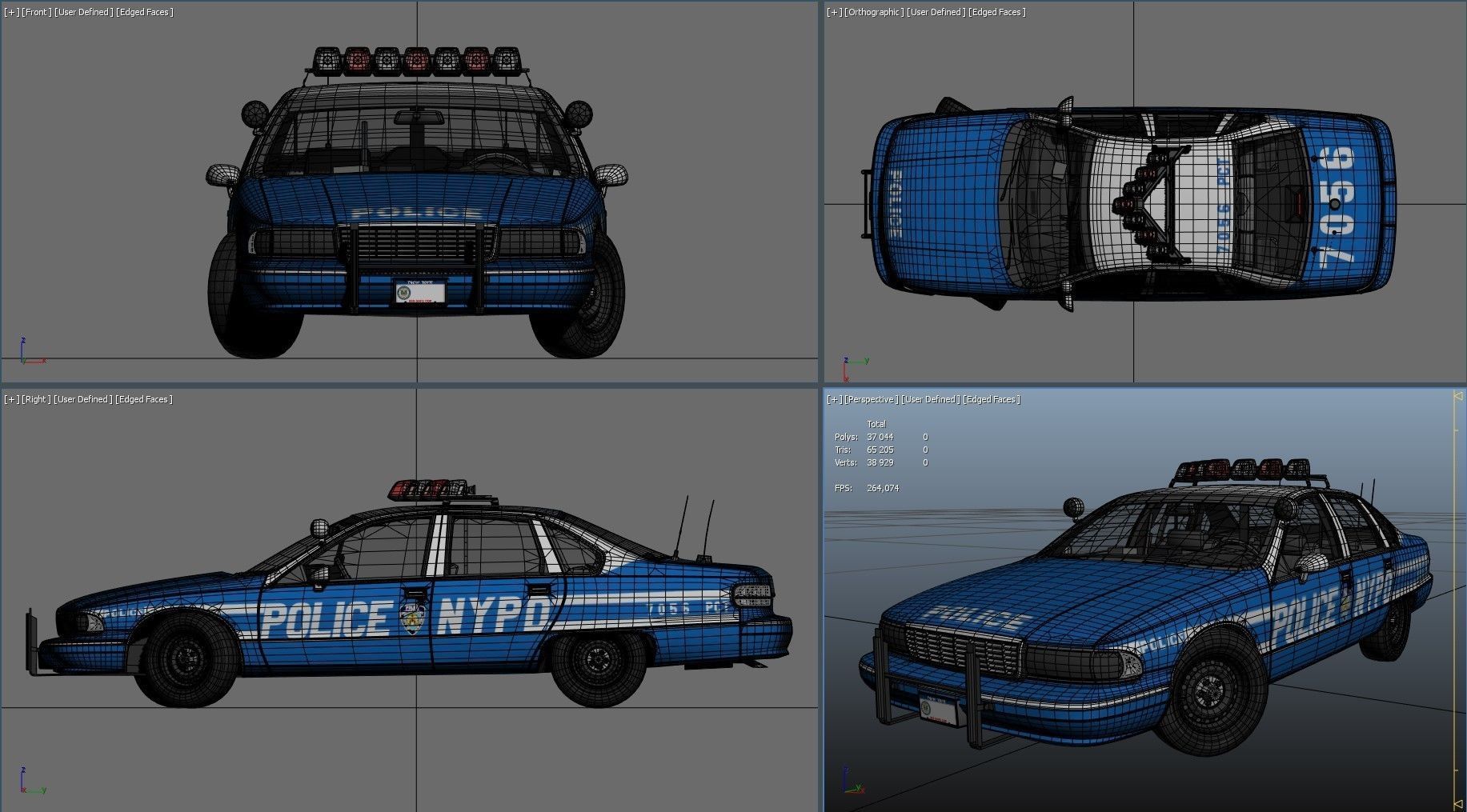 NYPD  police car Low-poly 3D model_37