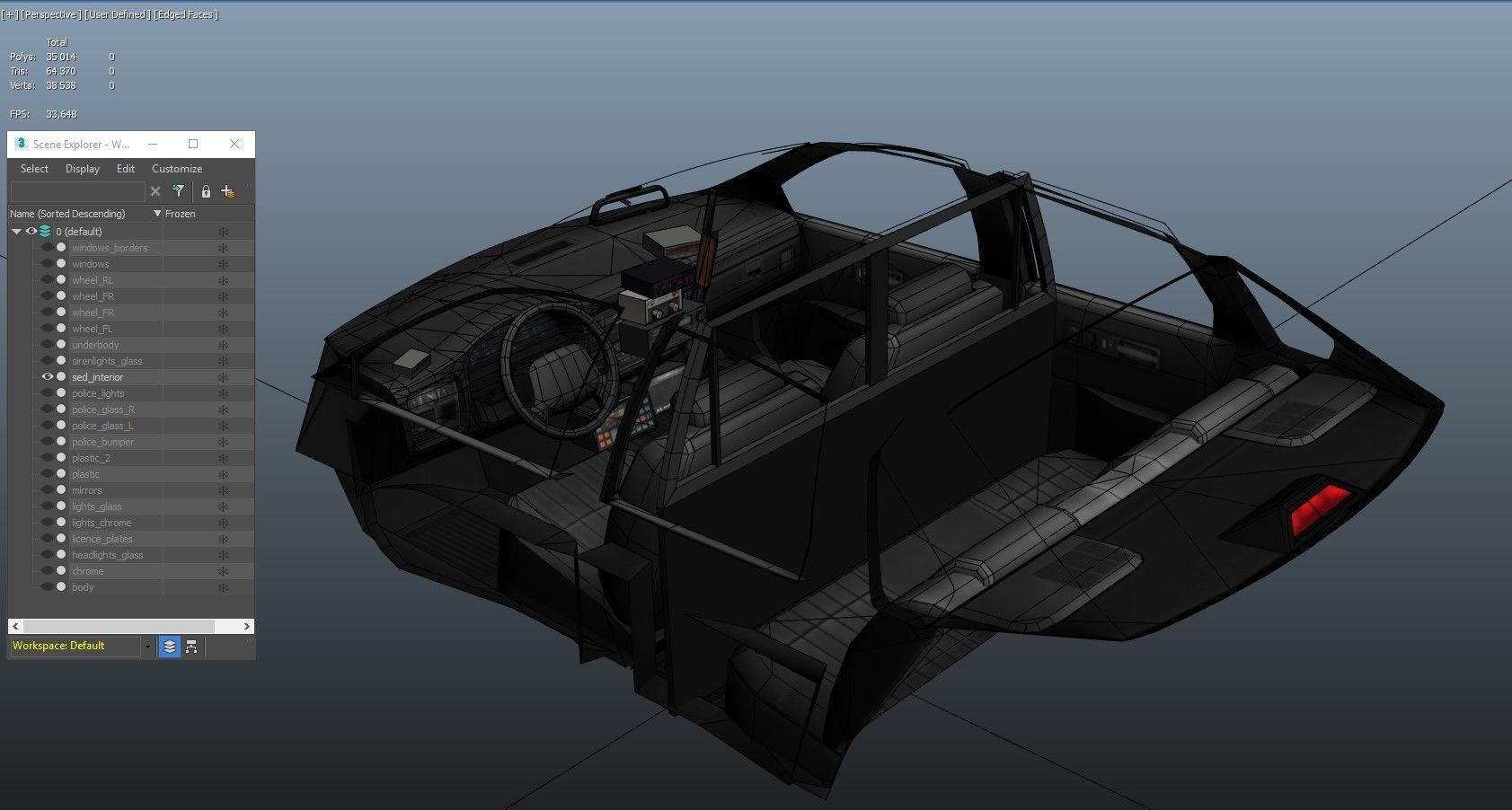 NYPD  police car Low-poly 3D model_39