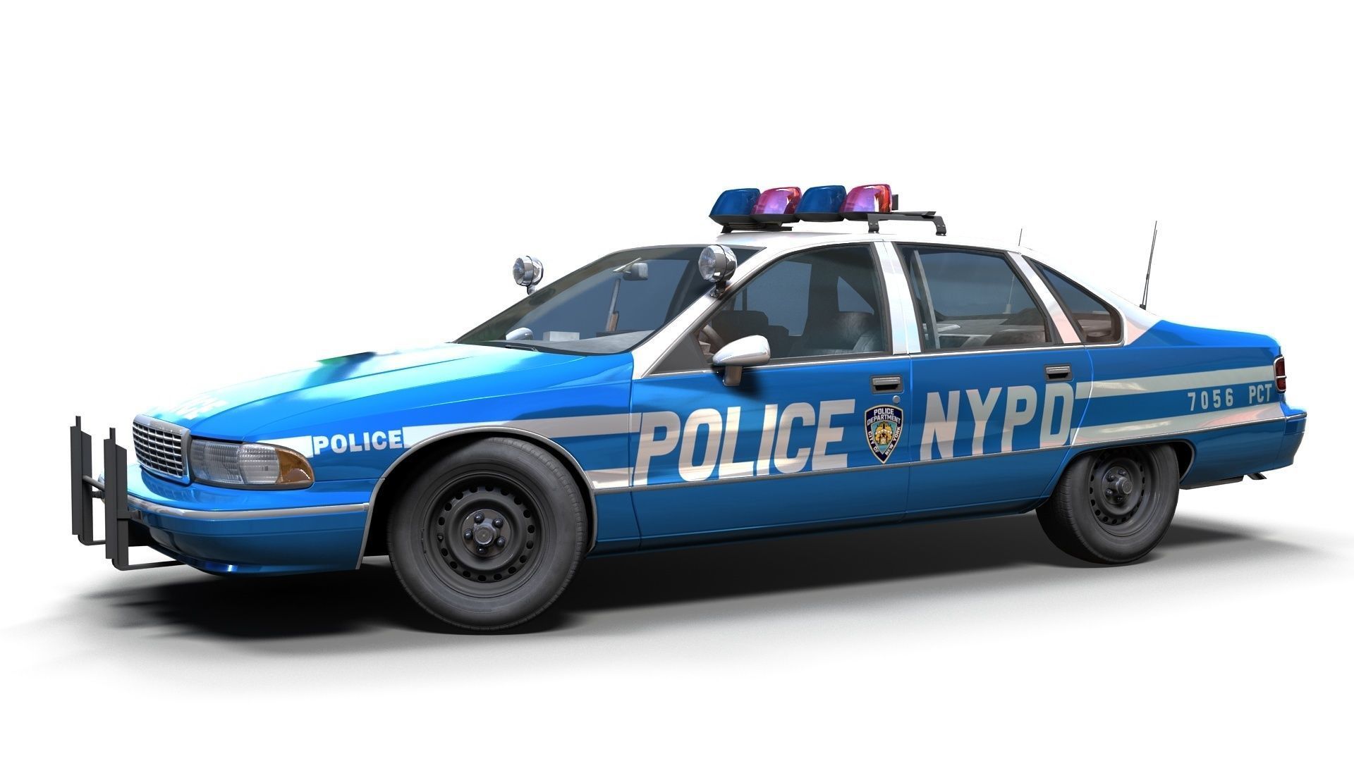 NYPD  police car Low-poly 3D model_8