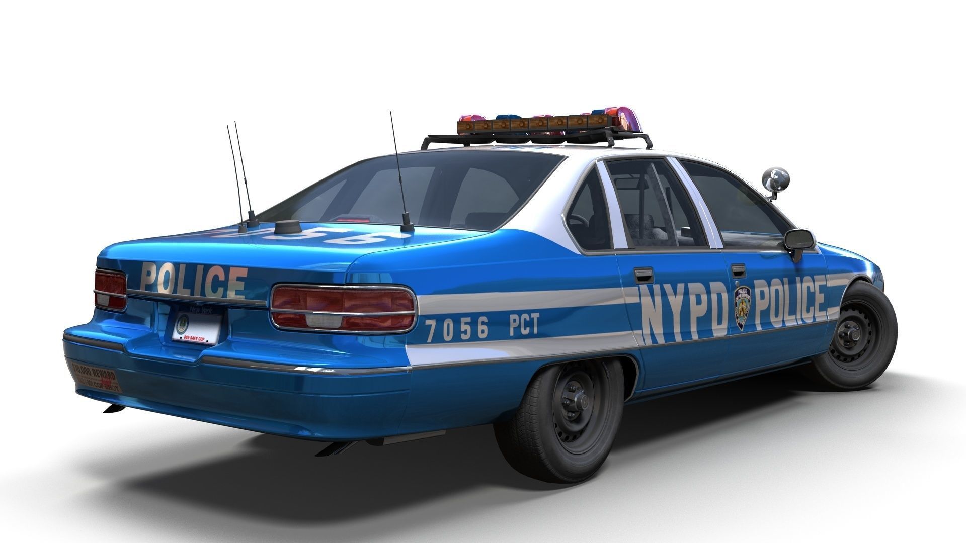 NYPD  police car Low-poly 3D model_6