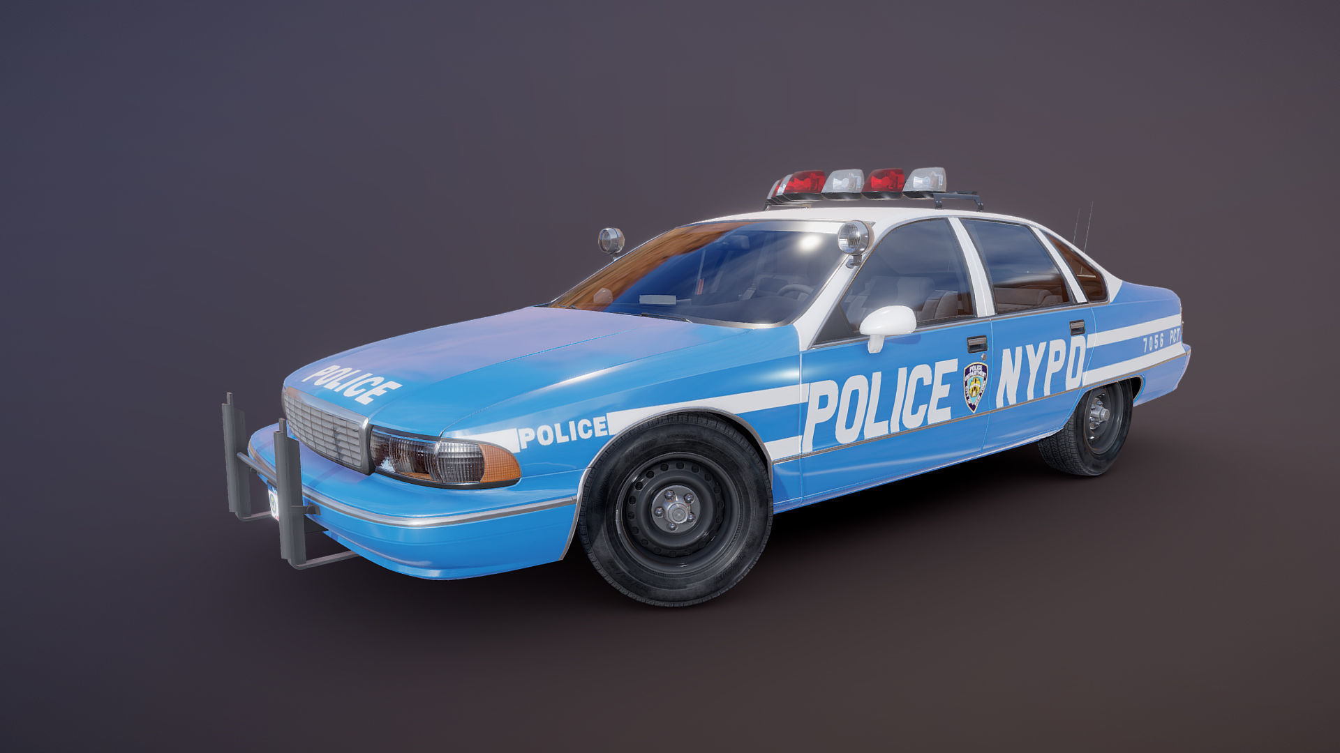 NYPD  police car Low-poly 3D model_18