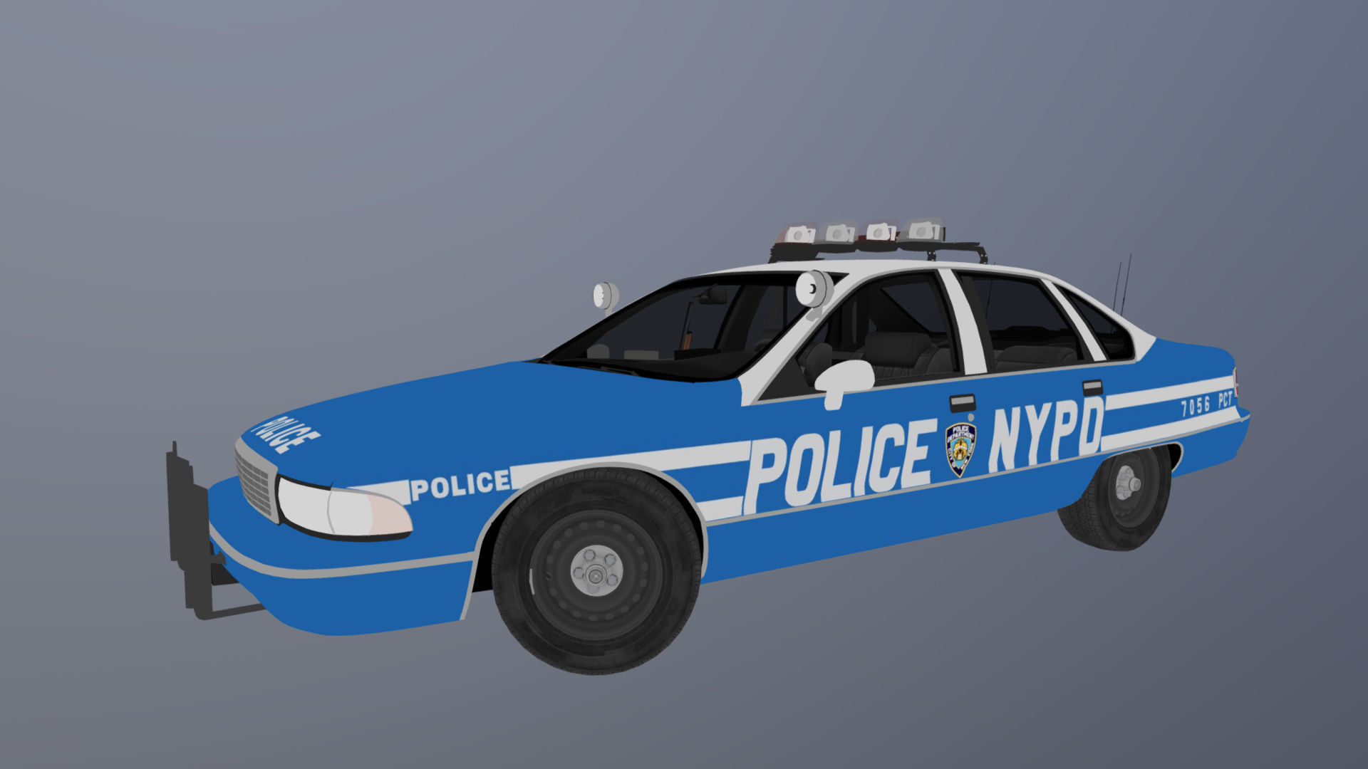 NYPD  police car Low-poly 3D model_33