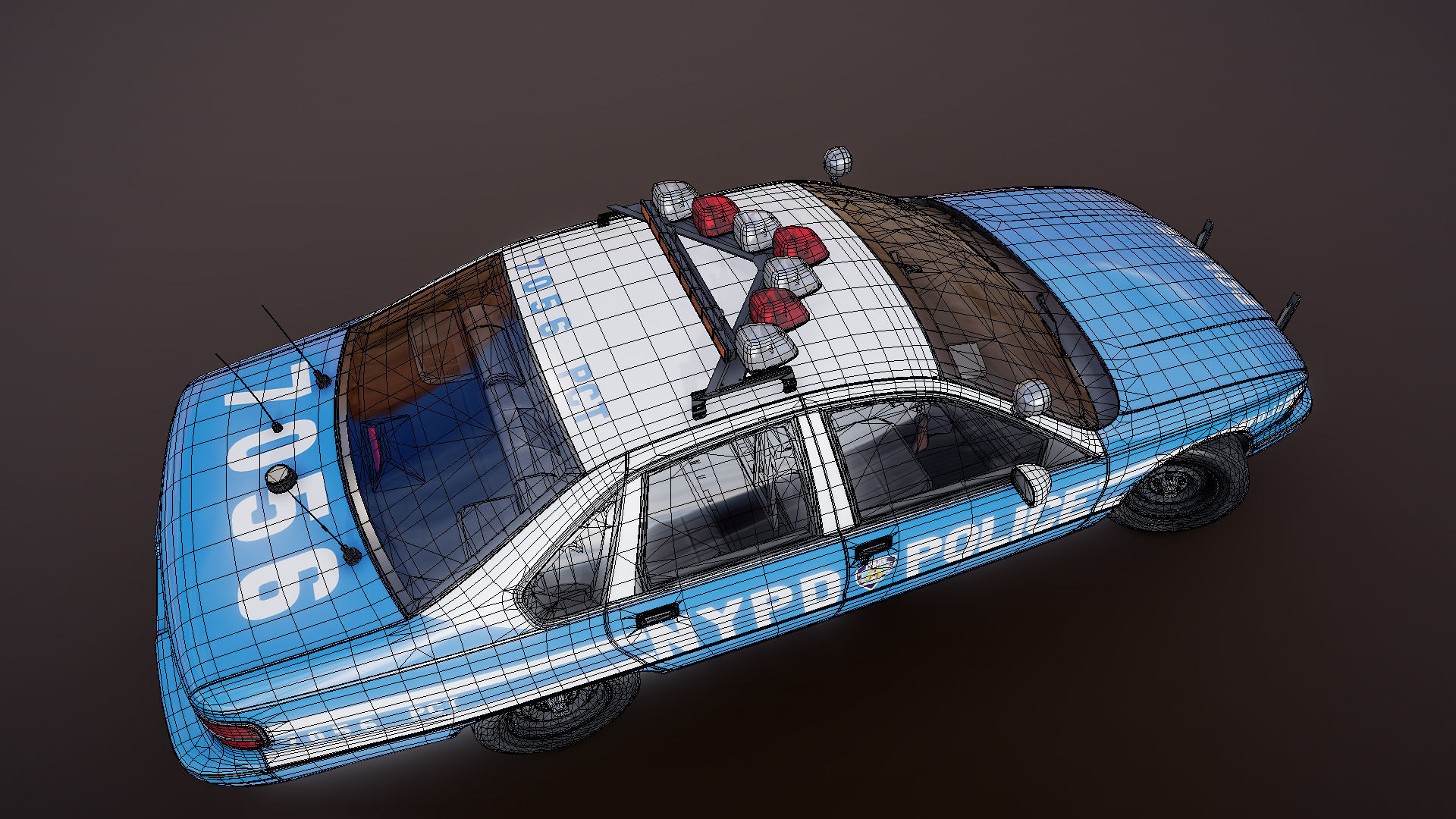 NYPD  police car Low-poly 3D model_29