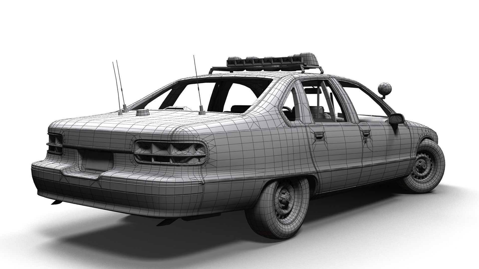 NYPD  police car Low-poly 3D model_15