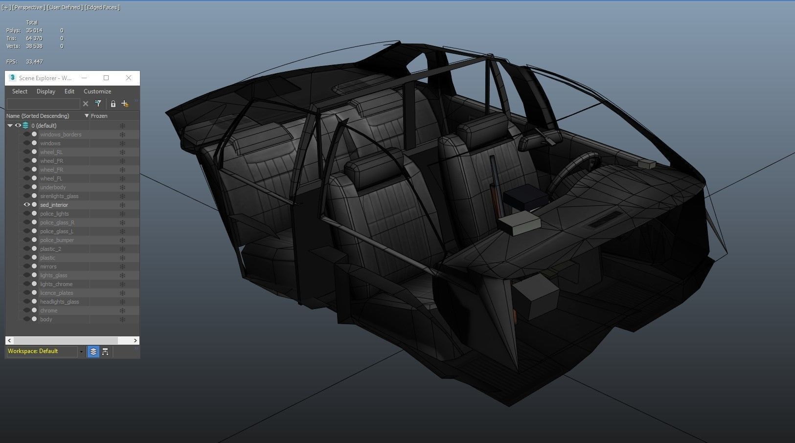 NYPD  police car Low-poly 3D model_38