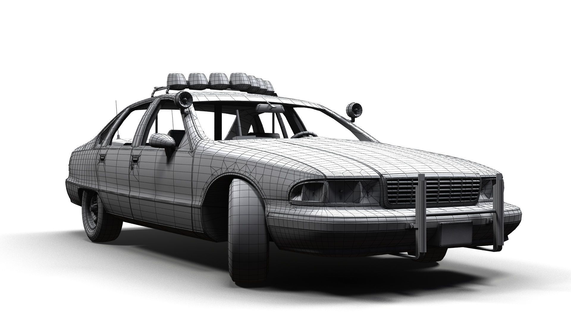 NYPD  police car Low-poly 3D model_16