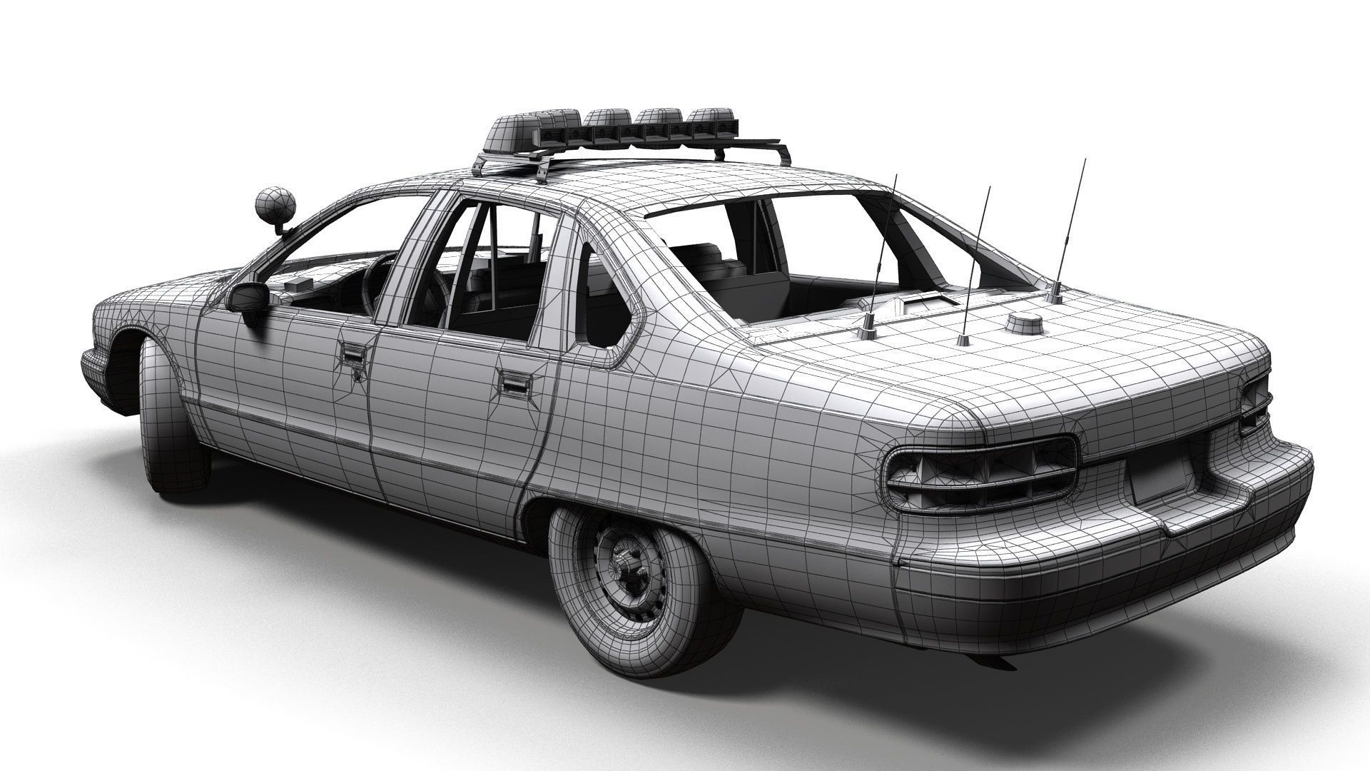 NYPD  police car Low-poly 3D model_12