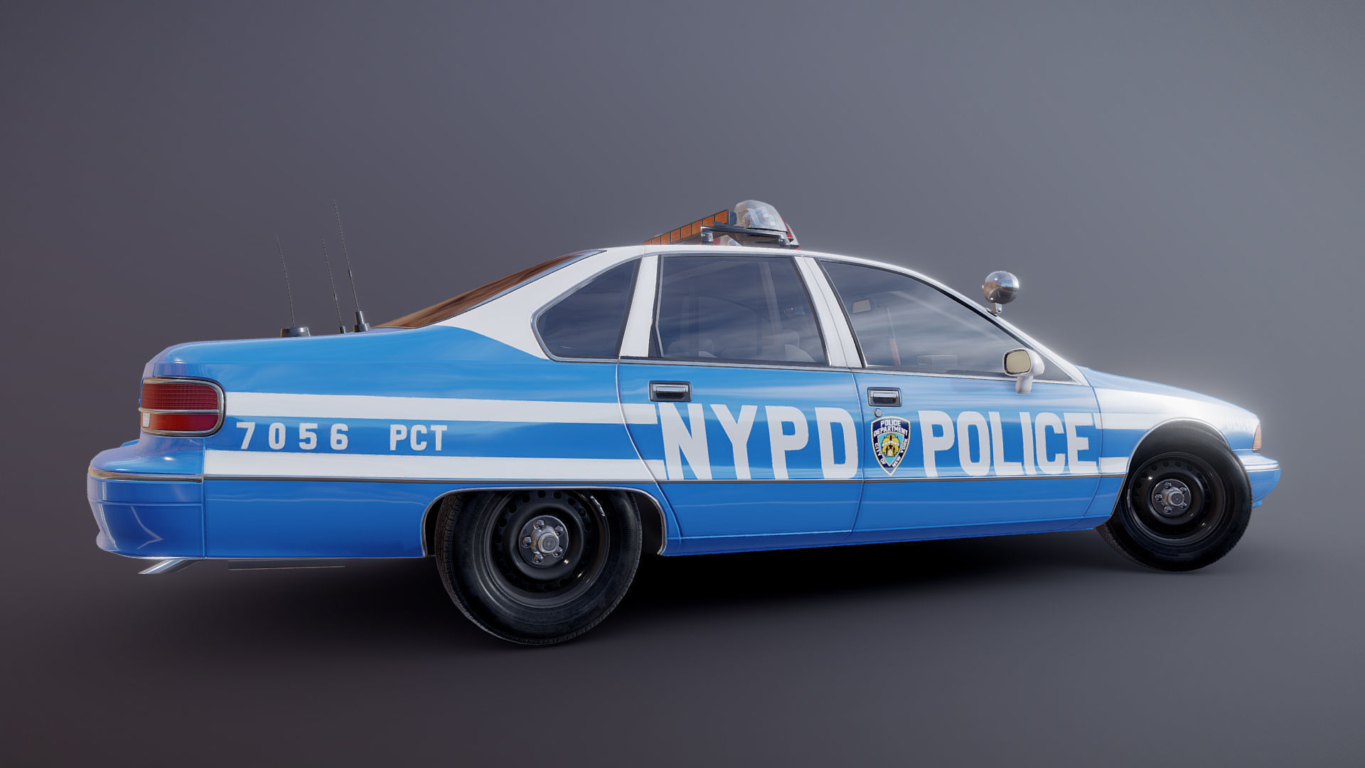 NYPD  police car Low-poly 3D model_23