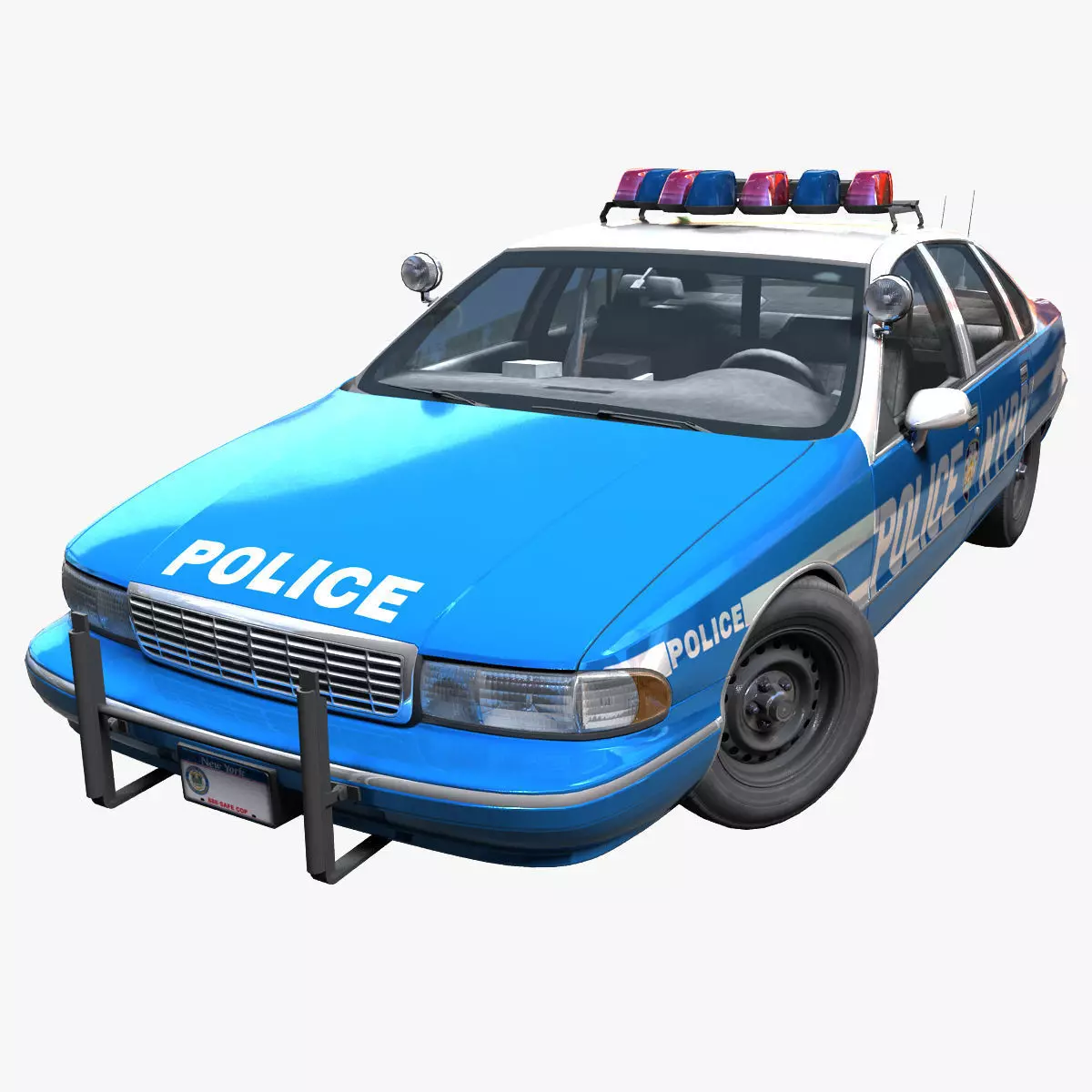 NYPD  police car Low-poly 3D model_0