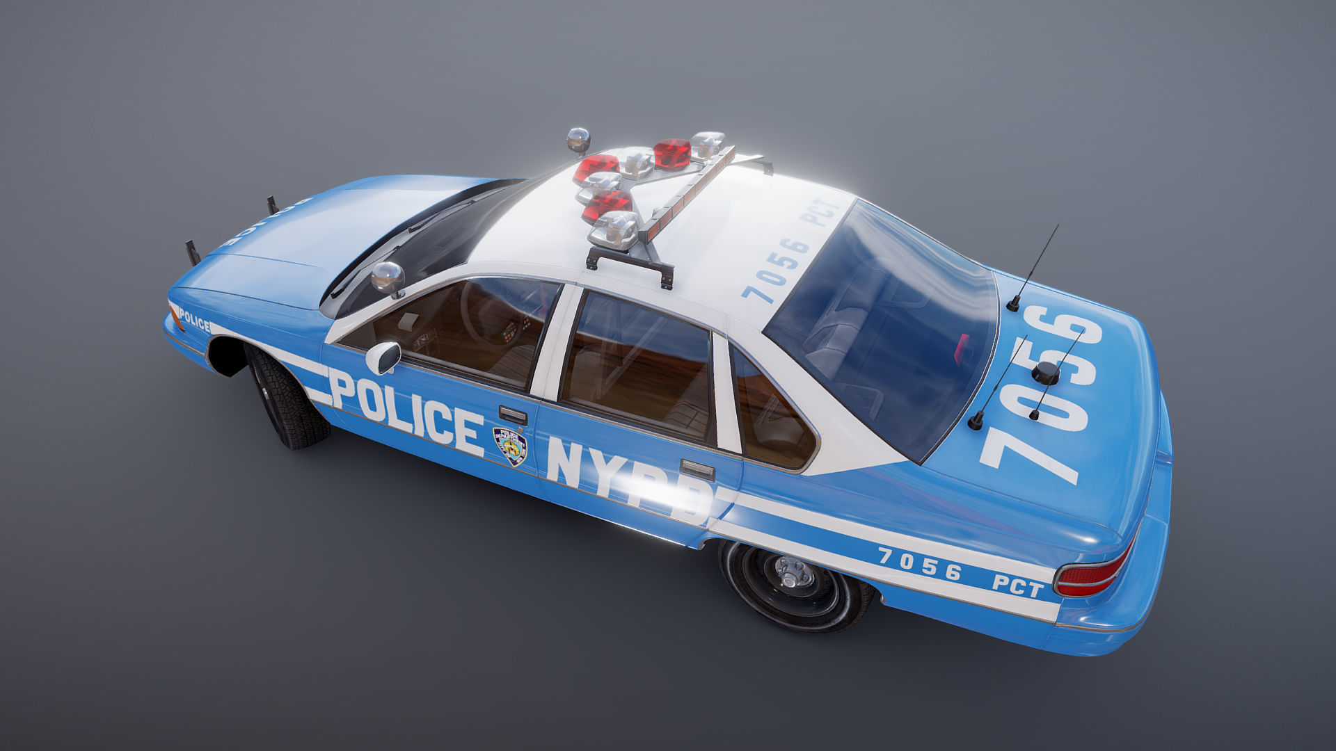 NYPD  police car Low-poly 3D model_21