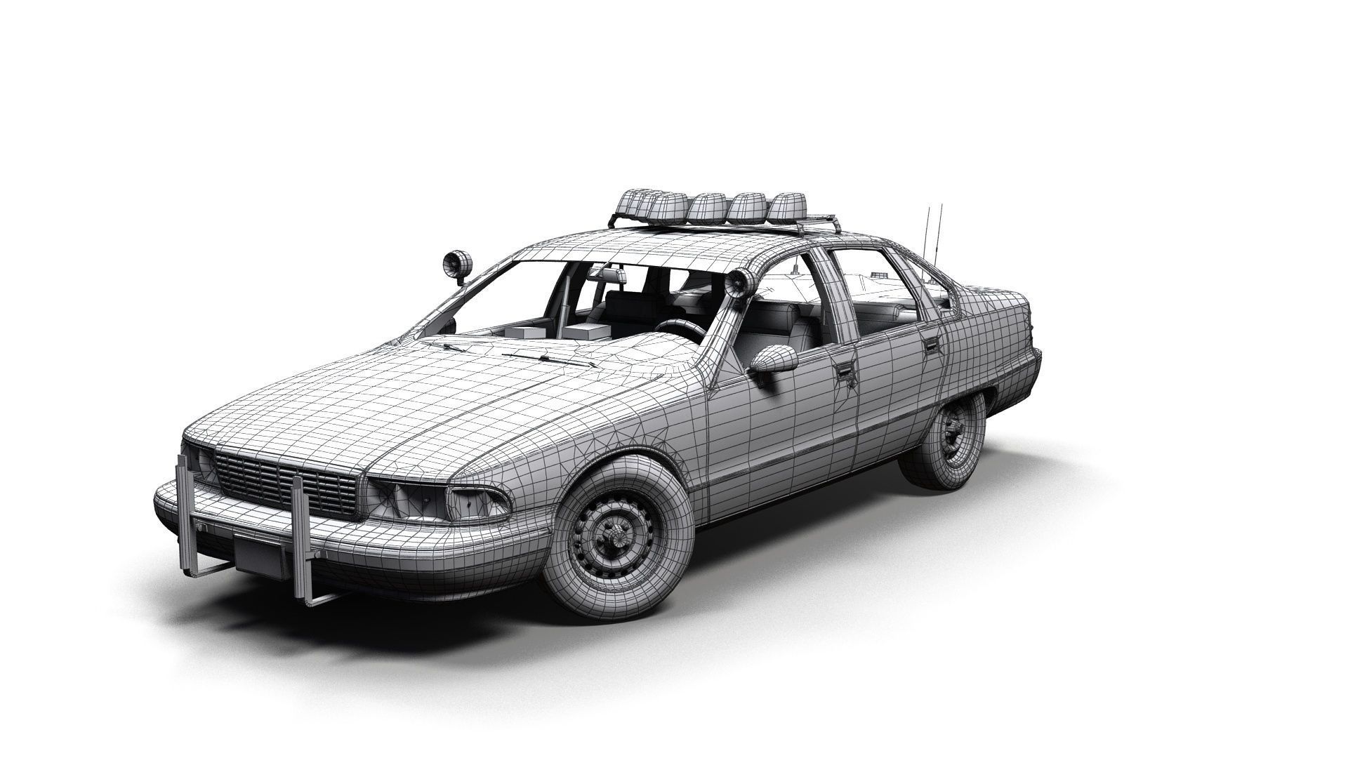 NYPD  police car Low-poly 3D model_10