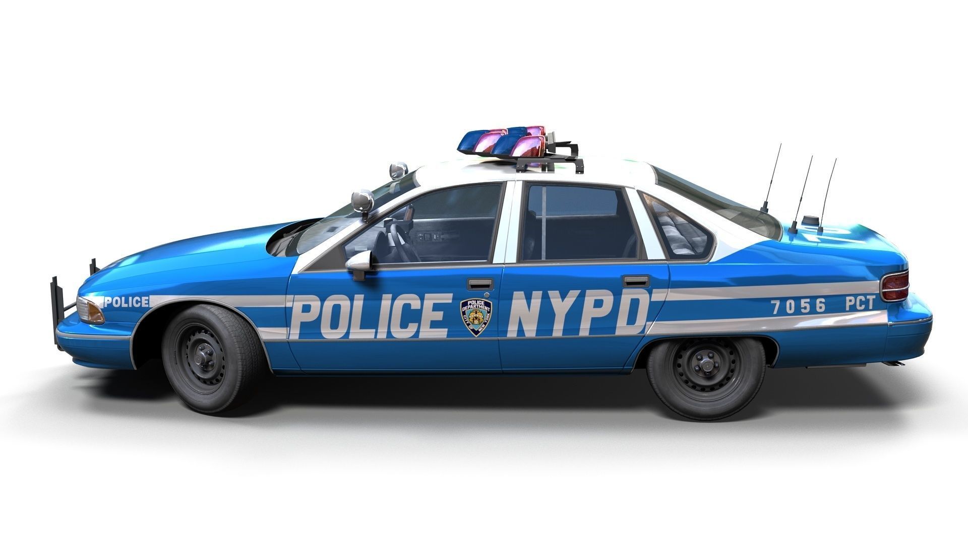 NYPD  police car Low-poly 3D model_5