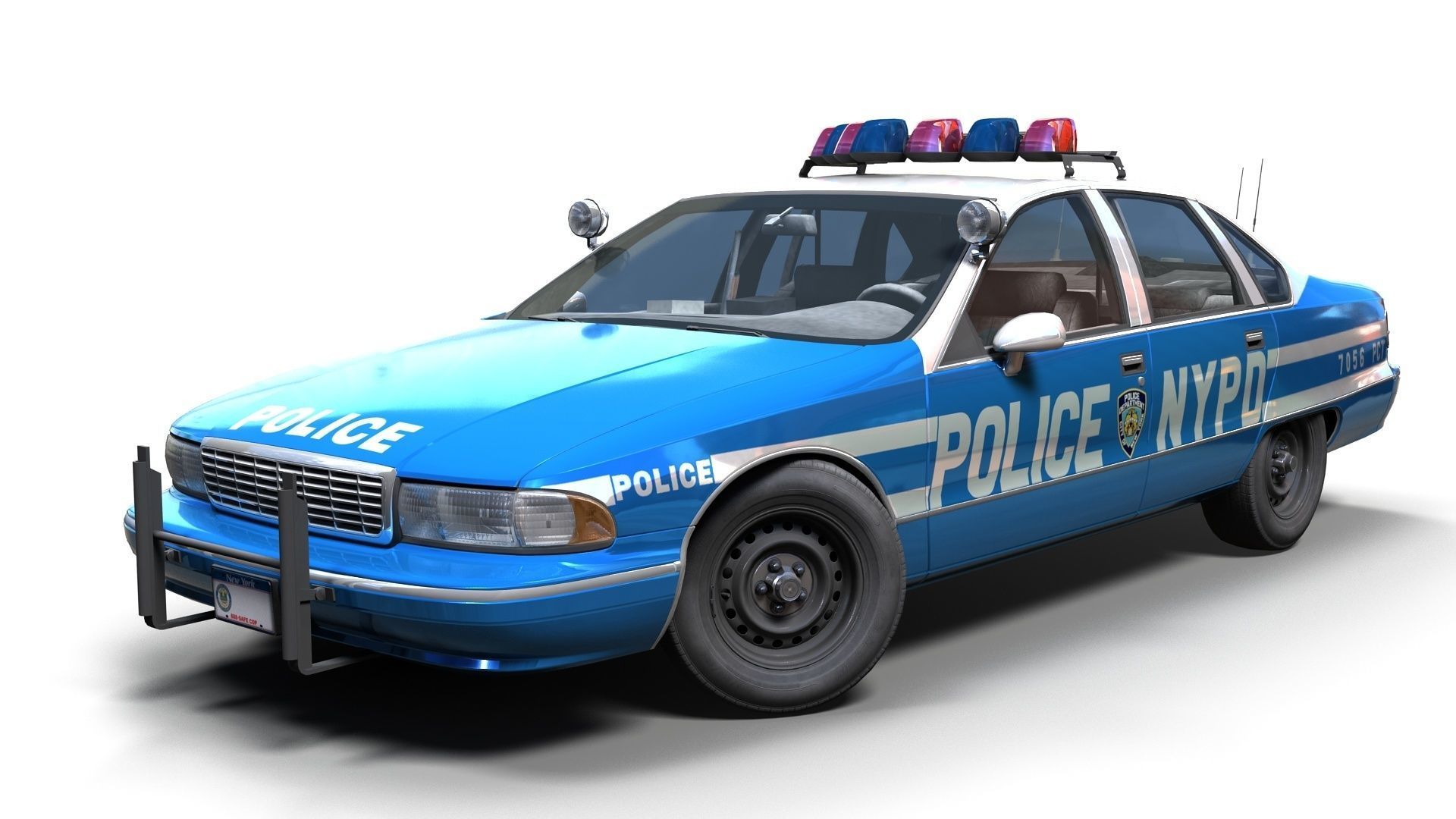 NYPD  police car Low-poly 3D model_1