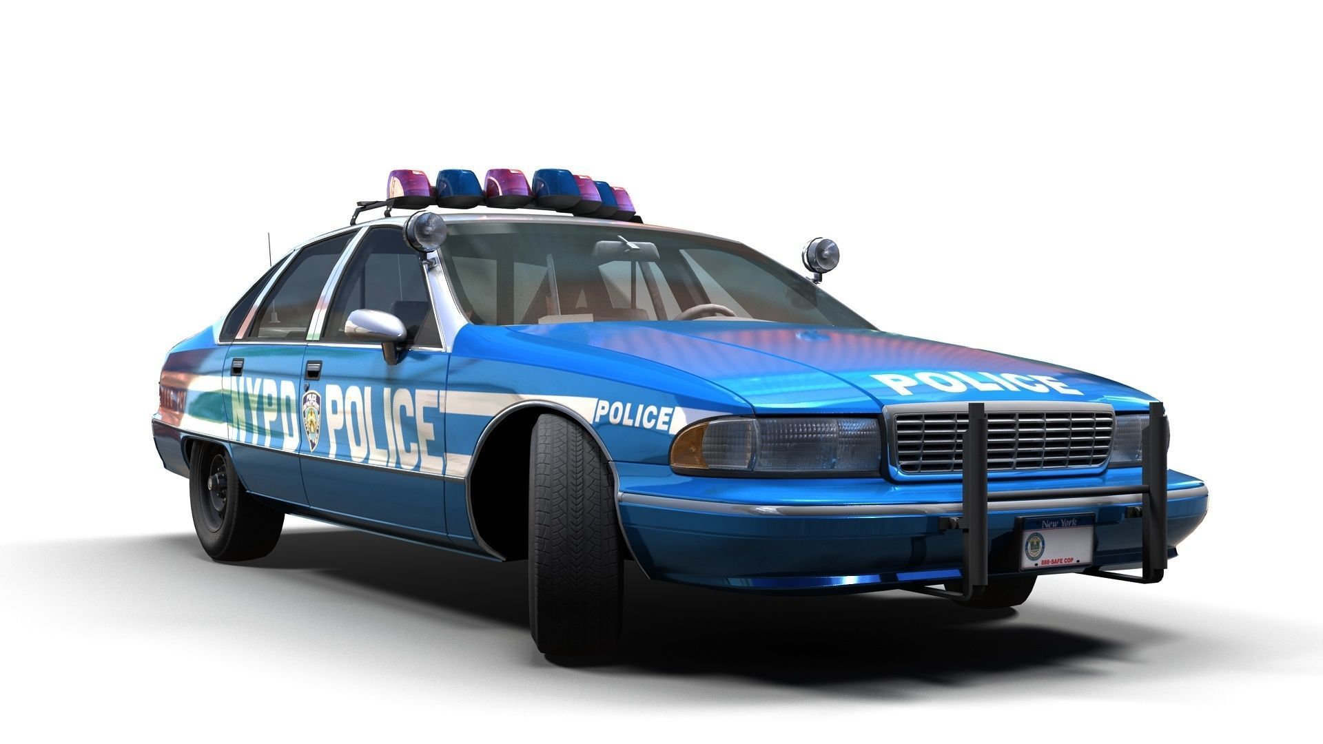 NYPD  police car Low-poly 3D model_7