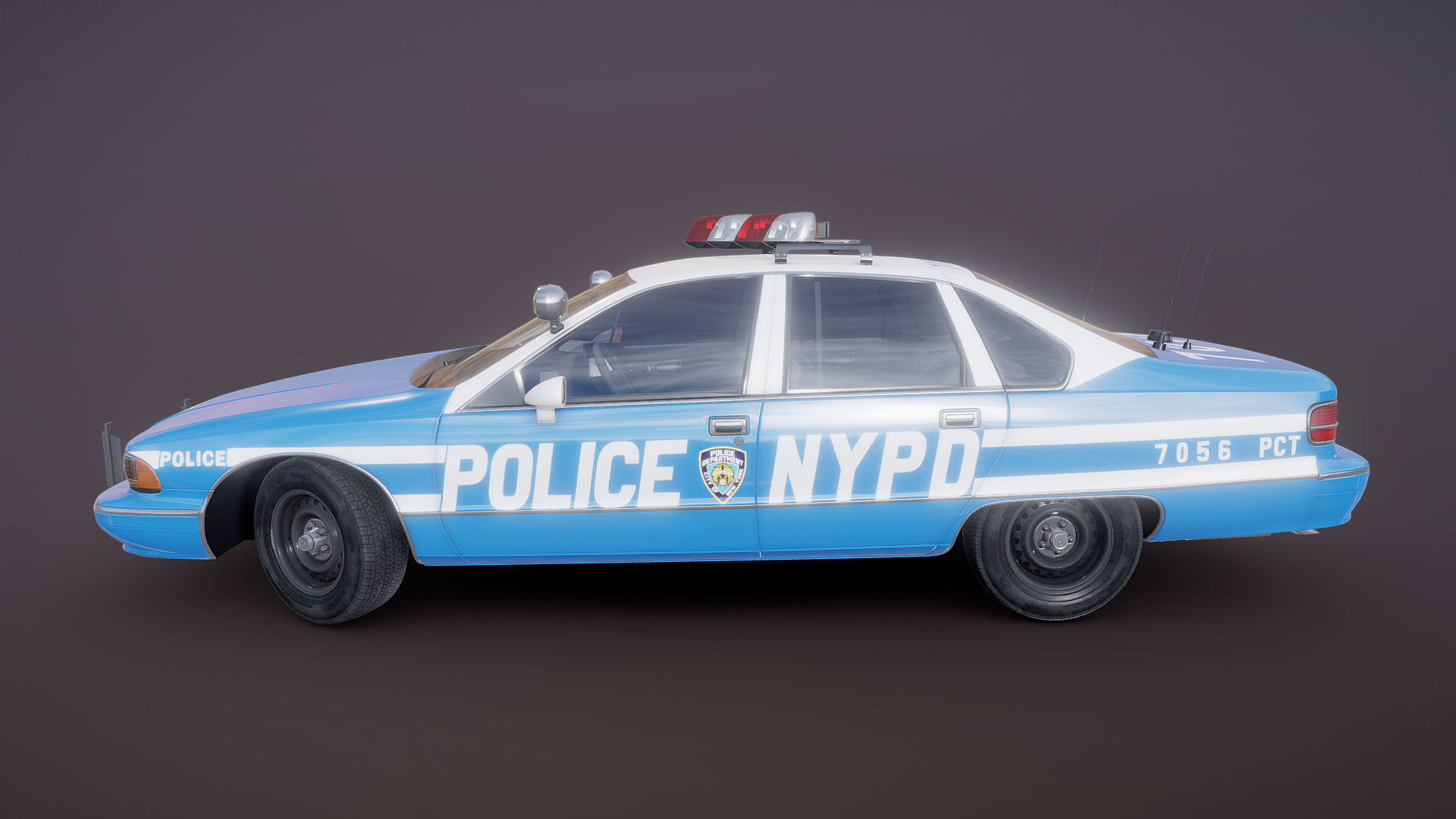 NYPD  police car Low-poly 3D model_20