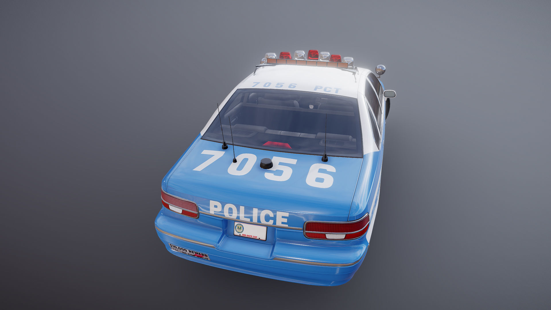 NYPD  police car Low-poly 3D model_24