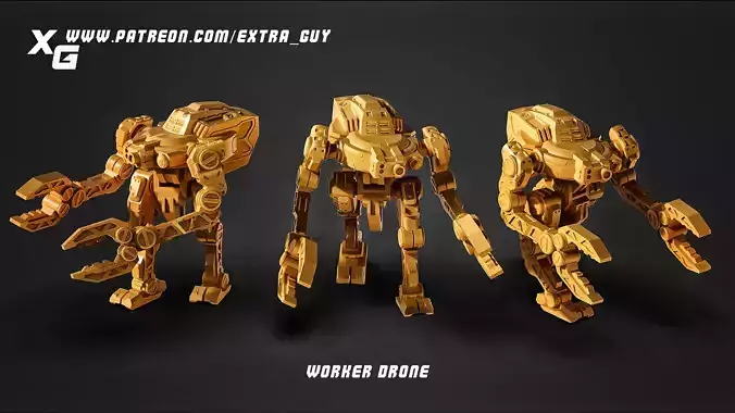 Worker Drone 50mm Base 3D print model