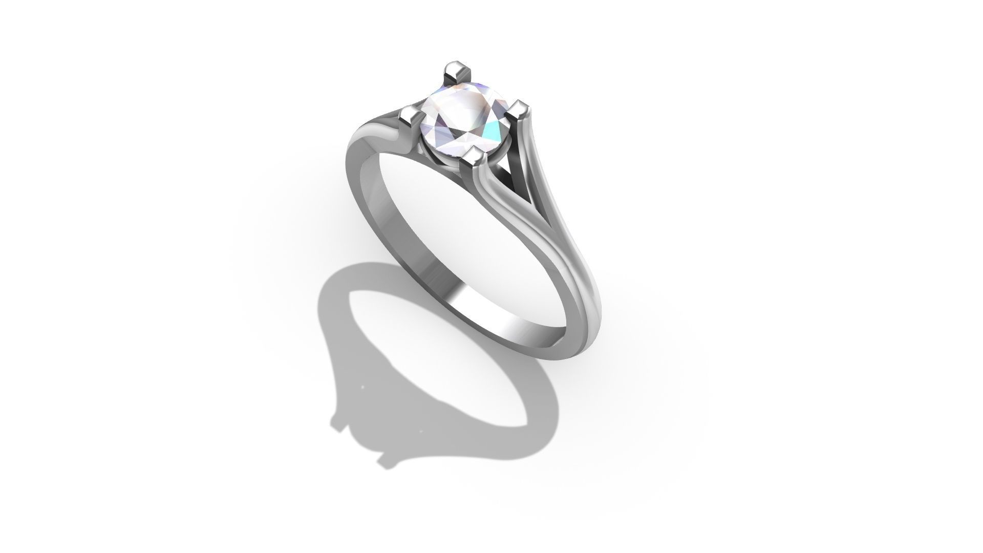 Solitaire Ring -Saphire-Ruby-Diamond 3D print model_5
