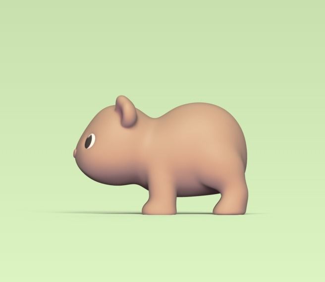 Agouti bear 3D print model_1