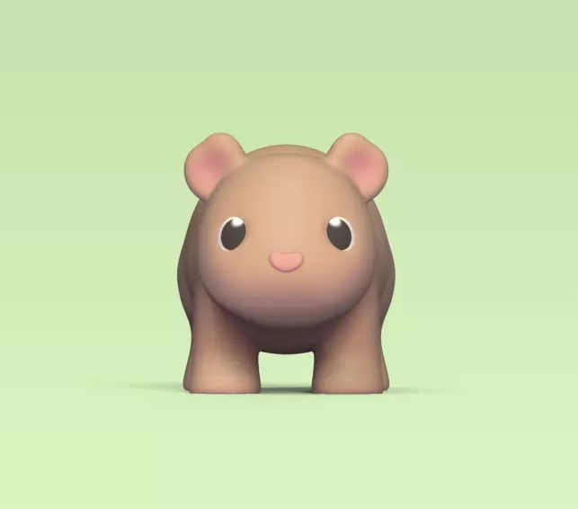 Agouti bear 3D print model_0