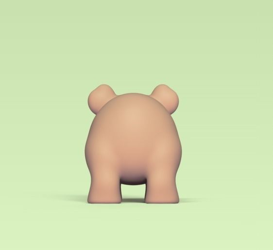 Agouti bear 3D print model_2
