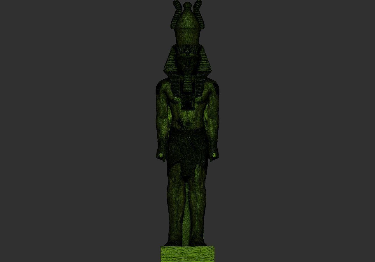 Ramesses Ramses  II statue  STL 3D Printable model 3D print model_10