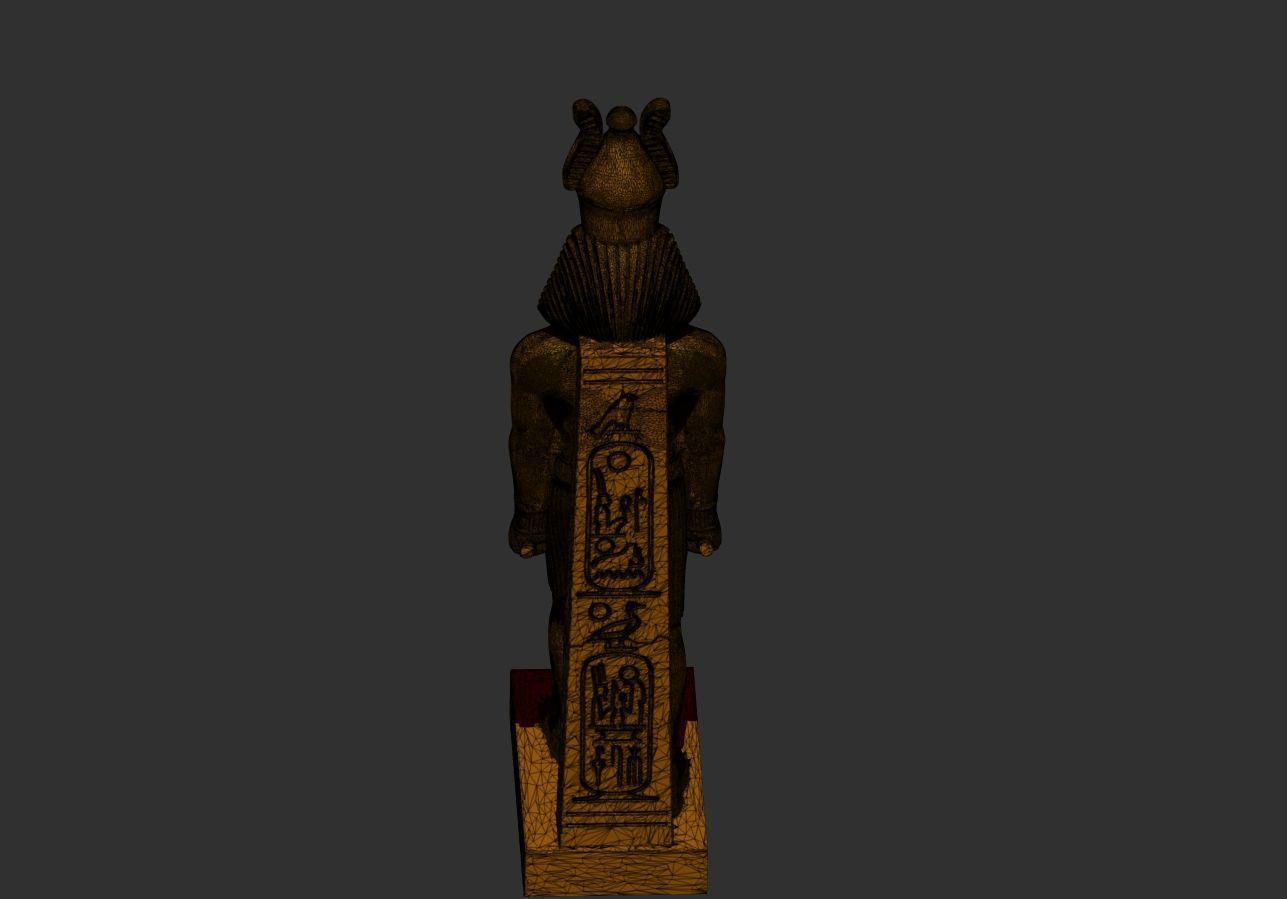 Ramesses Ramses  II statue  STL 3D Printable model 3D print model_7