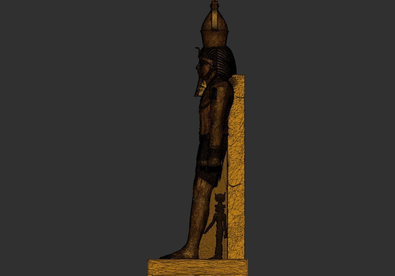Ramesses Ramses  II statue  STL 3D Printable model 3D print model_8