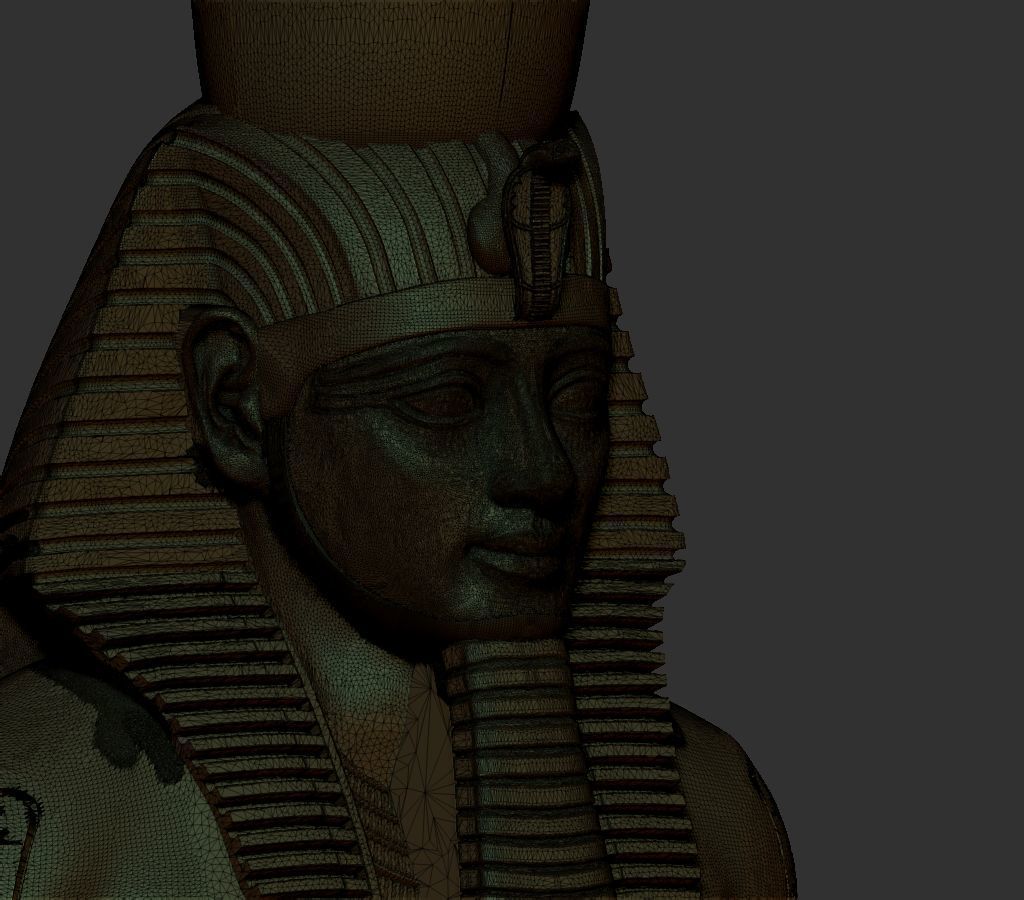 Ramesses Ramses  II statue  STL 3D Printable model 3D print model_9