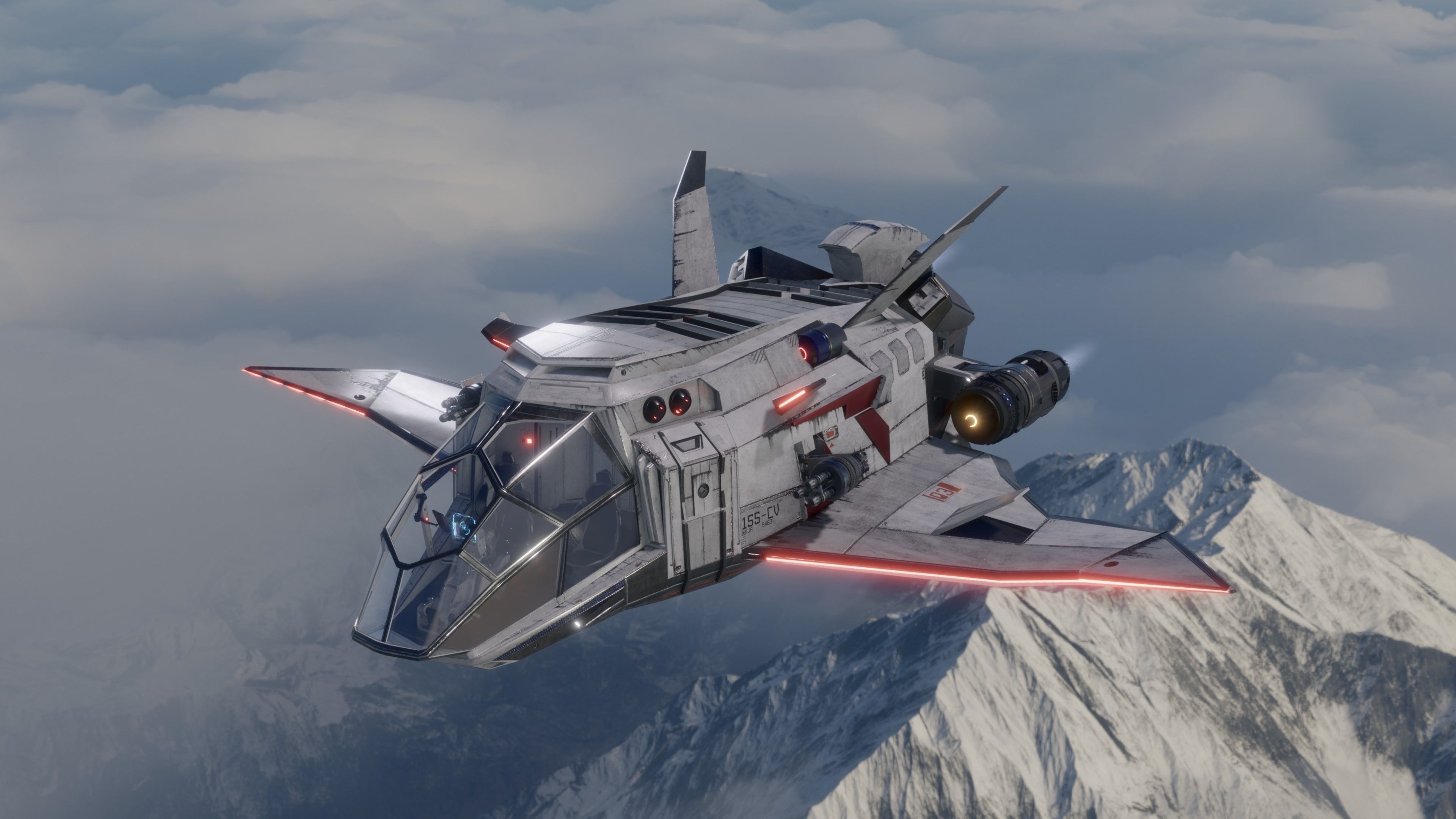 Space Ship - Rigged - Fully Textured - include inside Low-poly 3D model_9