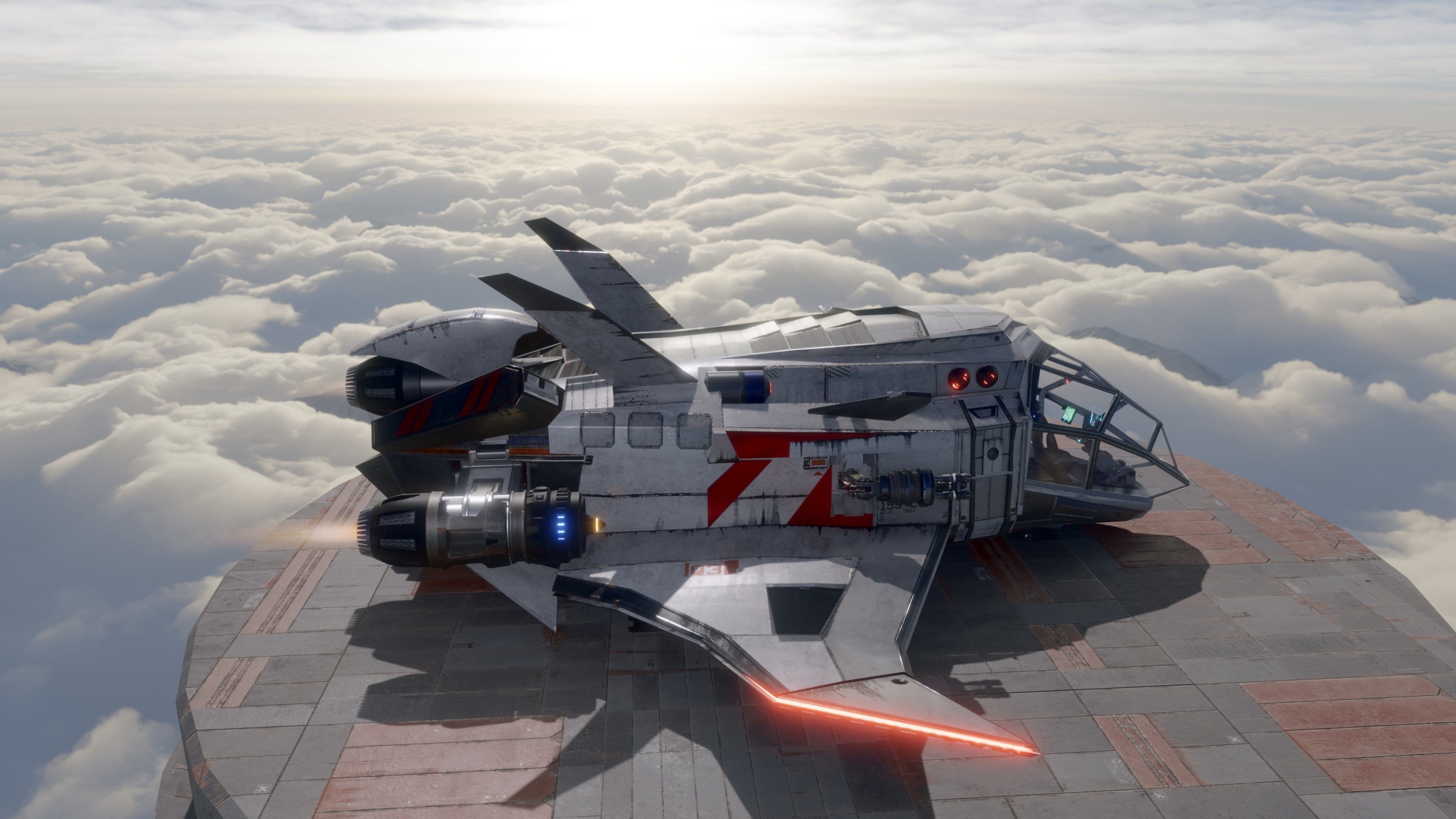 Space Ship - Rigged - Fully Textured - include inside Low-poly 3D model_16