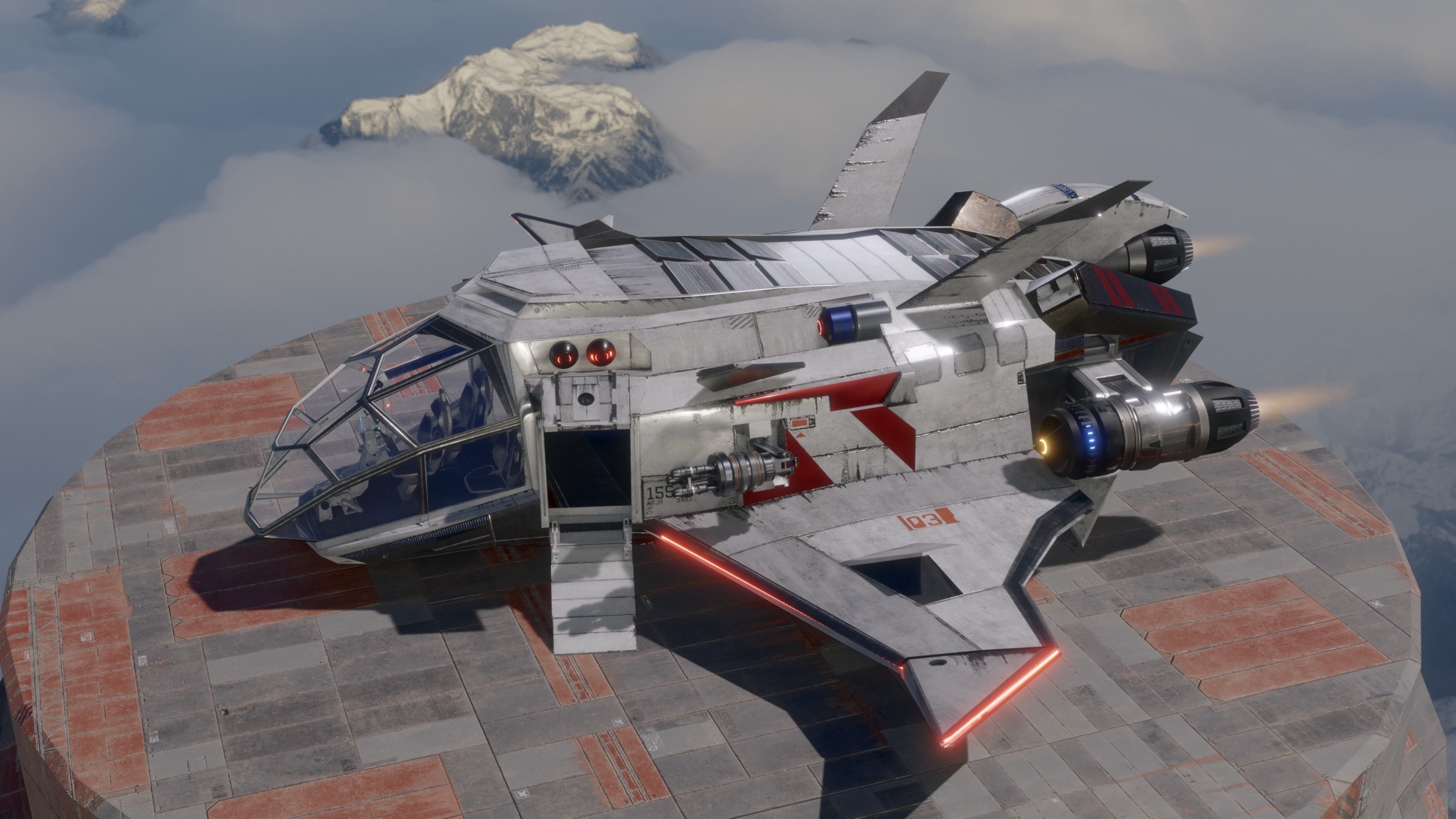 Space Ship - Rigged - Fully Textured - include inside Low-poly 3D model_15