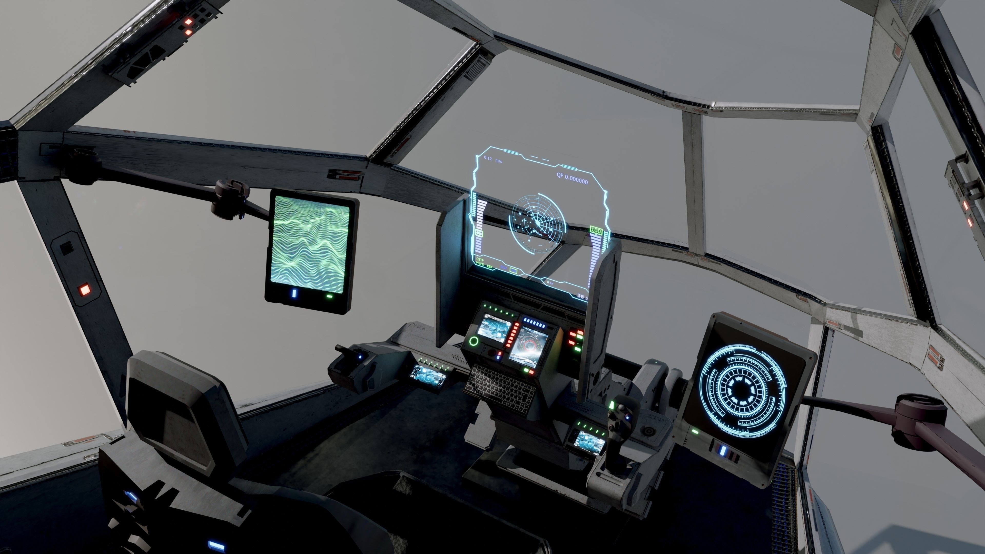 Space Ship - Rigged - Fully Textured - include inside Low-poly 3D model_4