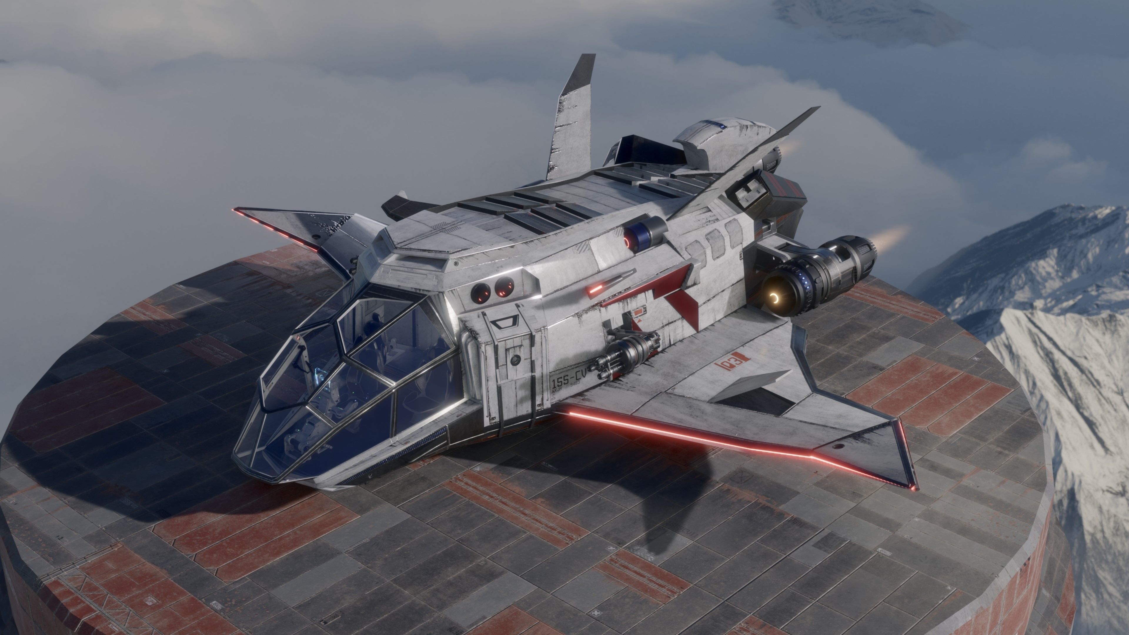 Space Ship - Rigged - Fully Textured - include inside Low-poly 3D model_18