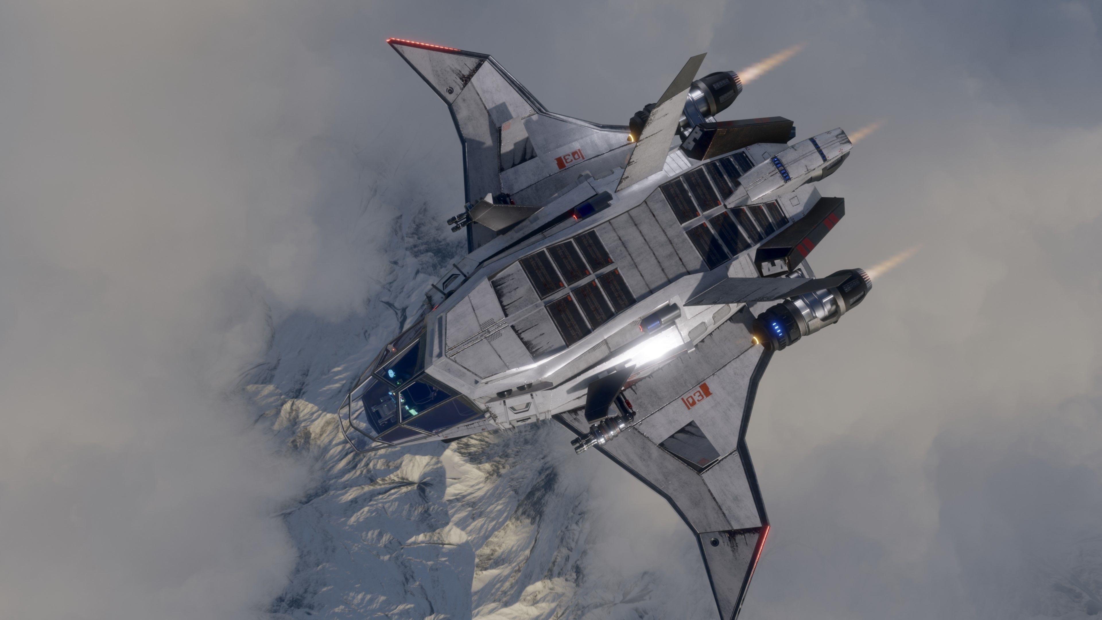 Space Ship - Rigged - Fully Textured - include inside Low-poly 3D model_6