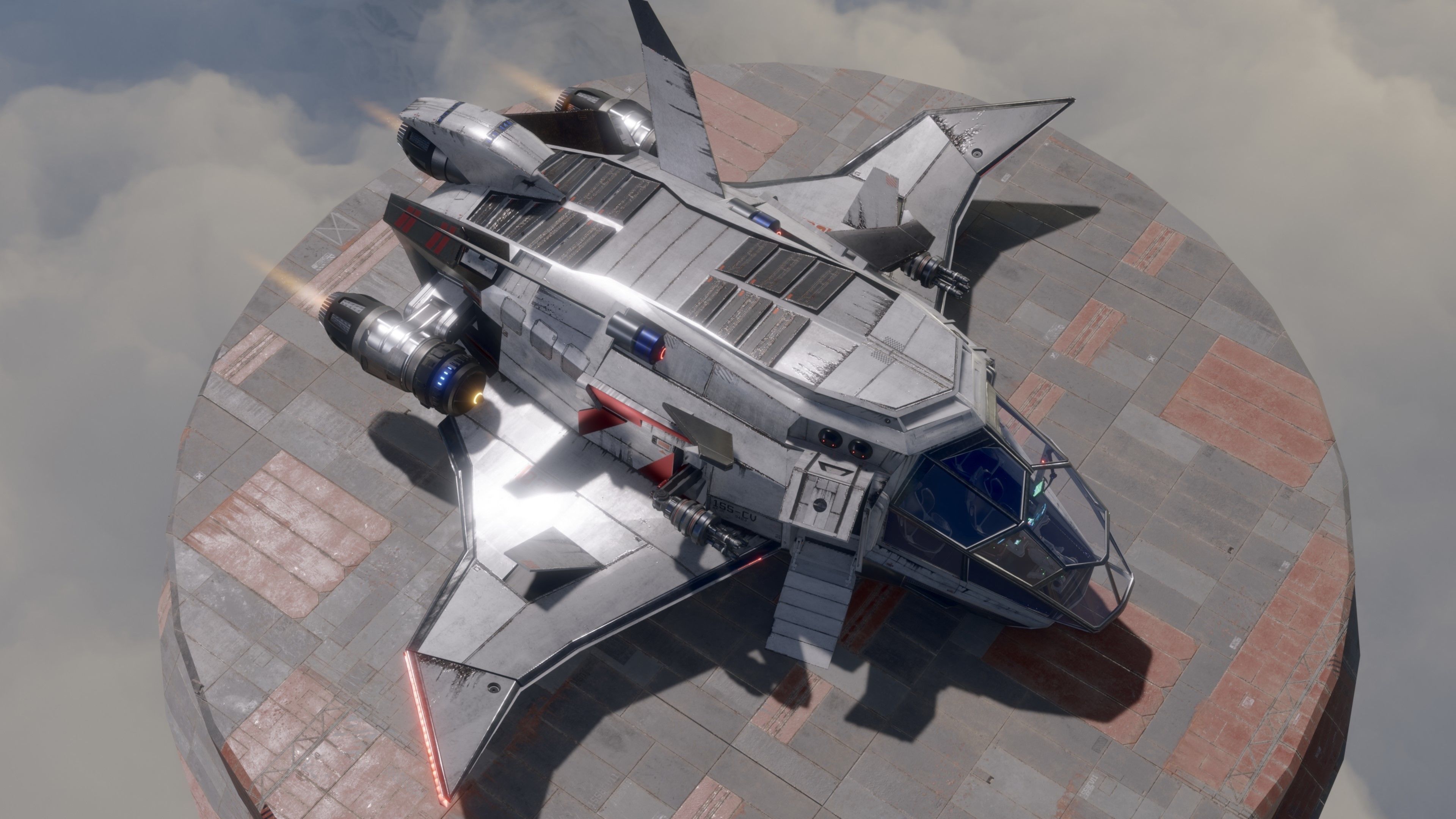 Space Ship - Rigged - Fully Textured - include inside Low-poly 3D model_20