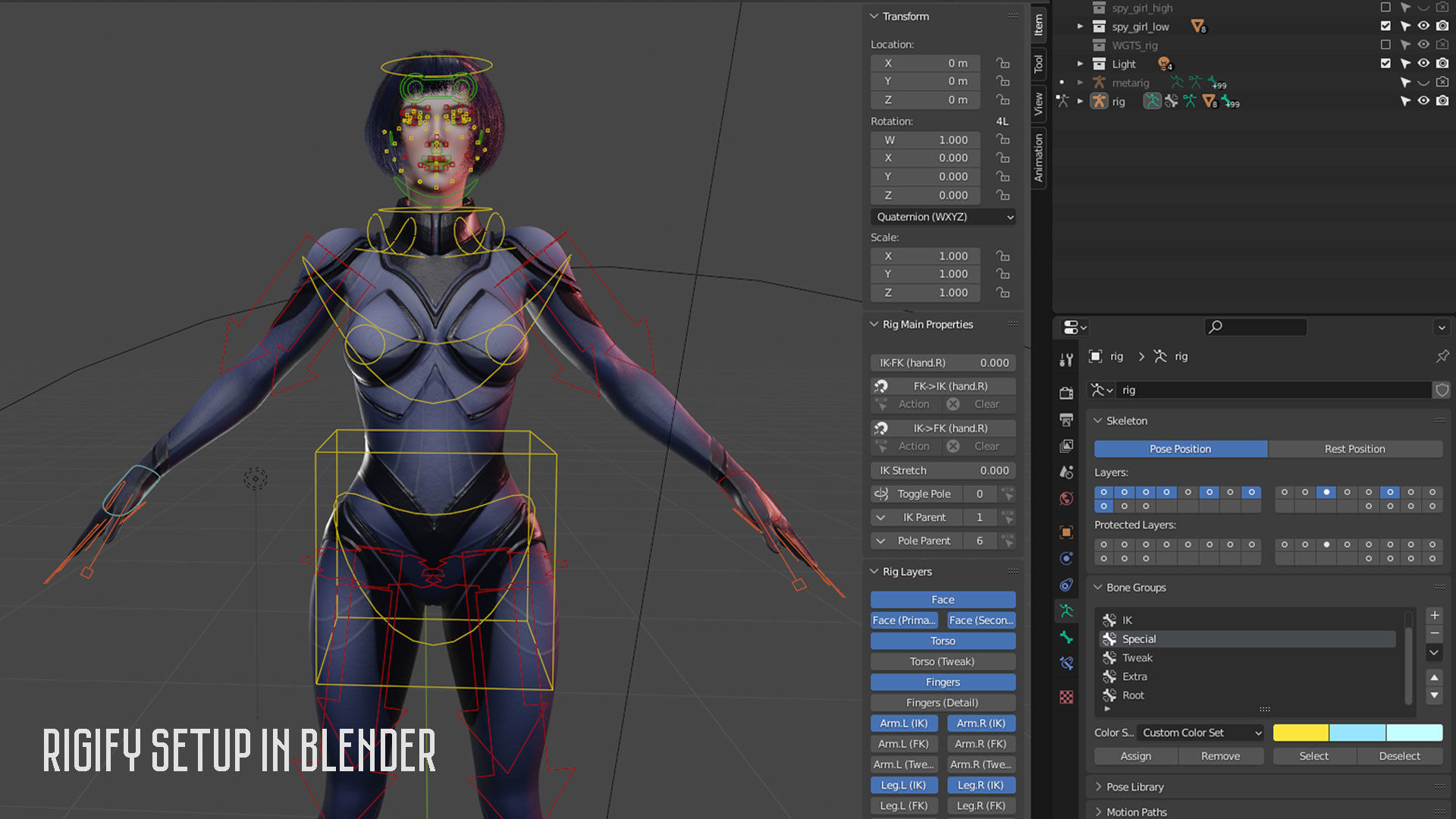 Spy Girl - Game Ready  Low-poly 3D model_7