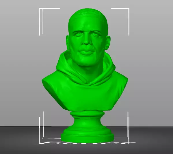 Drake bust  3D print model_19