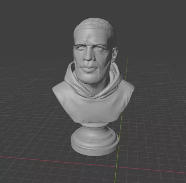 Drake bust  3D print model_15