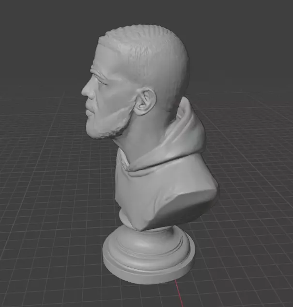 Drake bust  3D print model_8
