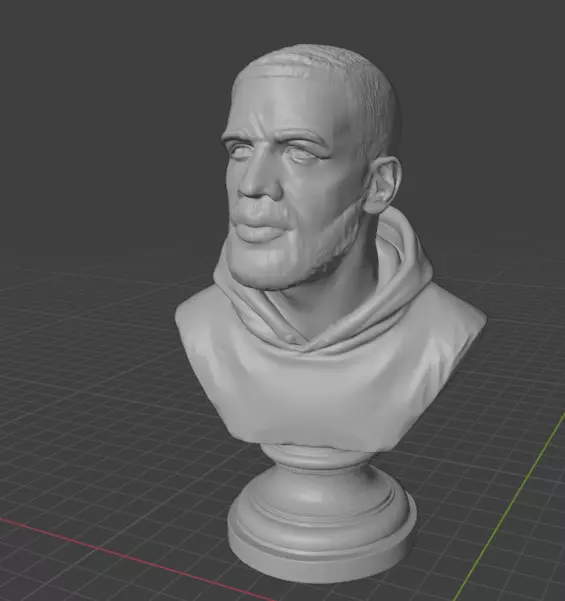 Drake bust  3D print model_10