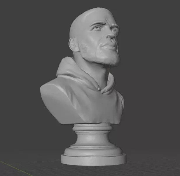 Drake bust  3D print model_2
