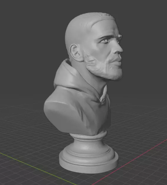 Drake bust  3D print model_4