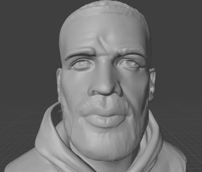 Drake bust  3D print model_18