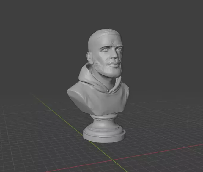 Drake bust  3D print model_7