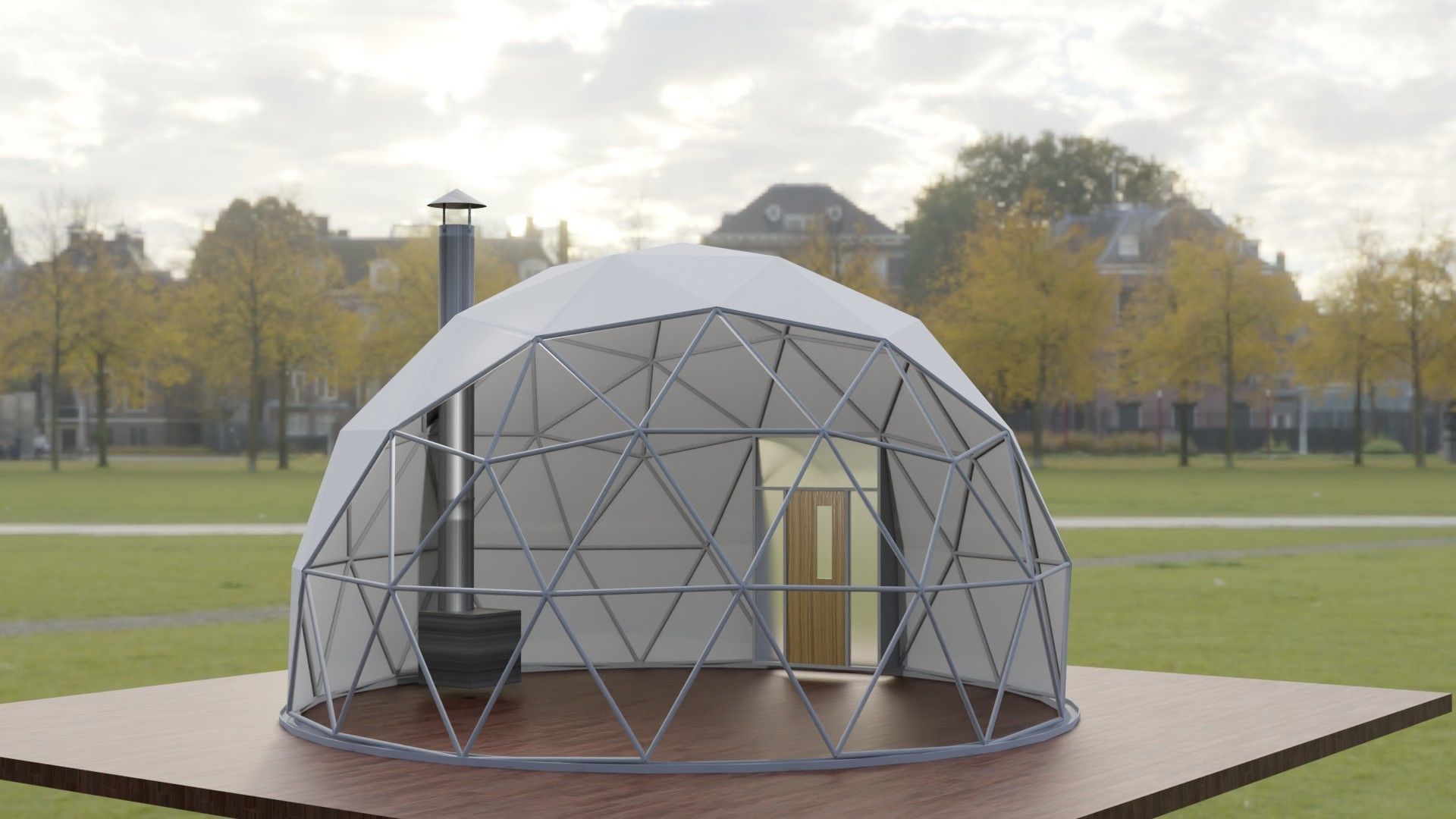 Glamping Dome 3D model_3