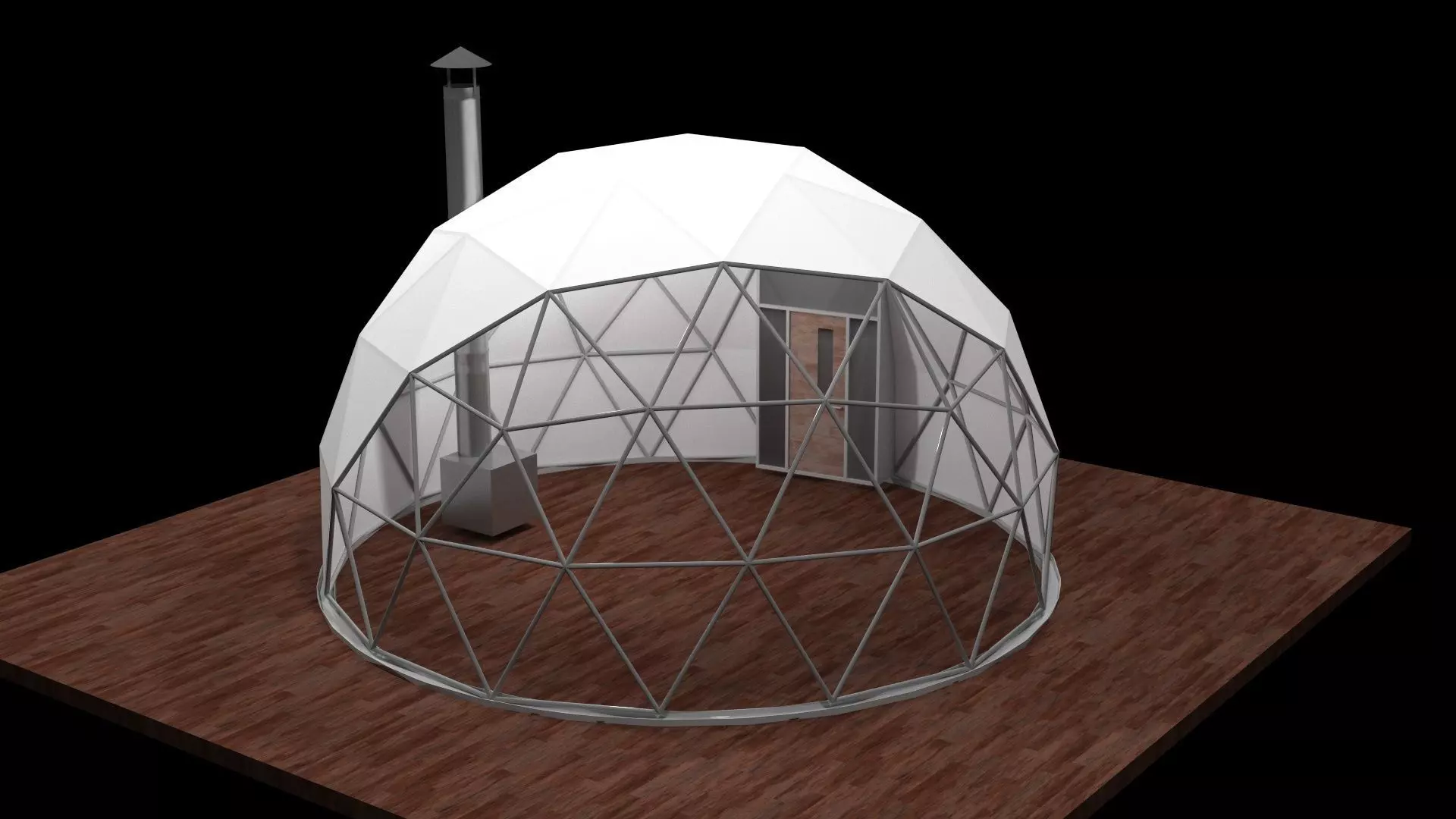 Glamping Dome 3D model_0