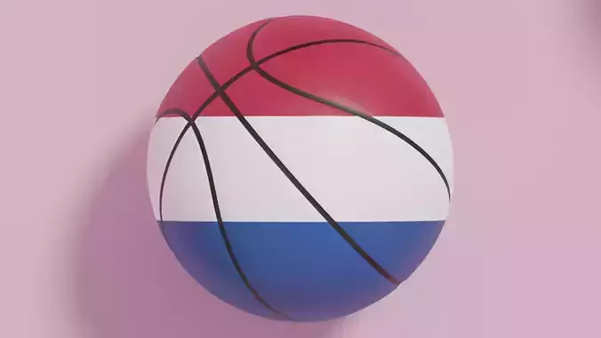 Flag Basketball Ball Collection 3D model