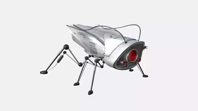 Insect Robot F01 Steel - SciFi Character Design Low-poly 3D model